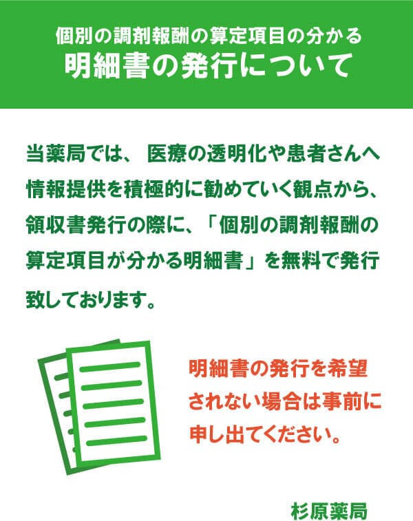 明細書の発行について